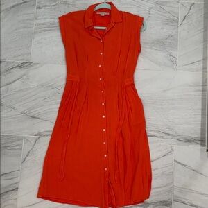 LOFT Button-Down Midi Dress